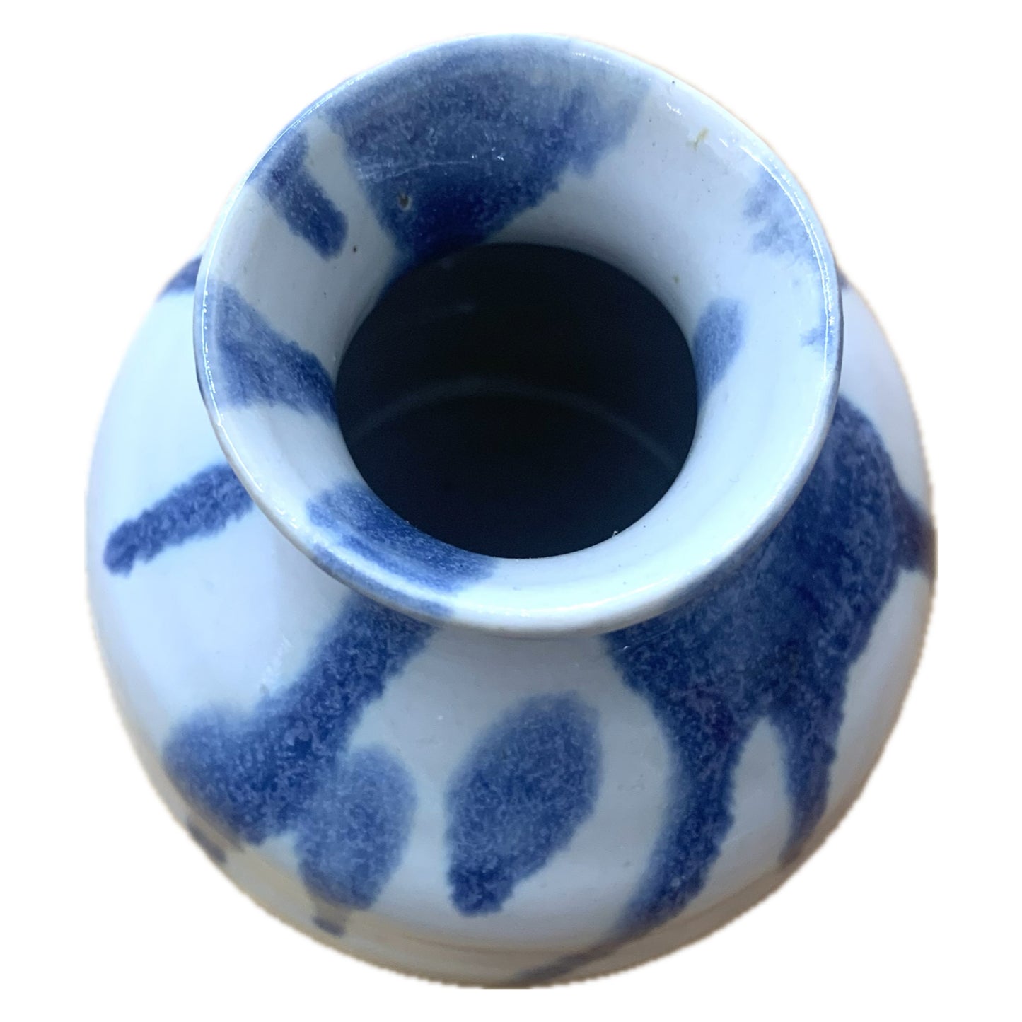 EARTH BY HAND- Blue & White Drizzle Vase