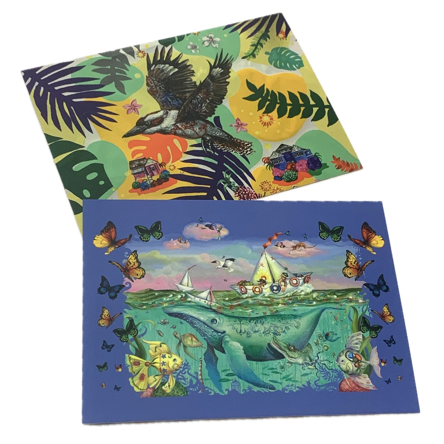 HAYLEY GILLESPIE - "Kookaburra & Queenslanders" POSTCARD