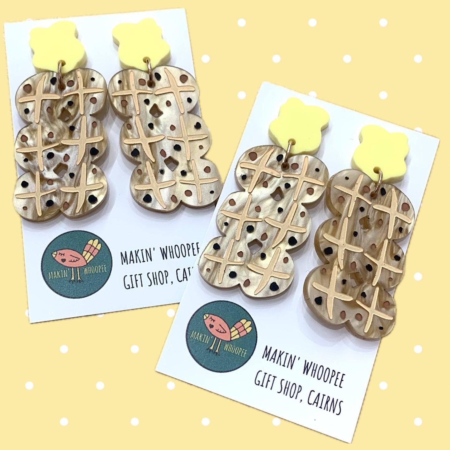 MAKIN' WHOOPEE - Buttery Buns - Easter Stud Dangles