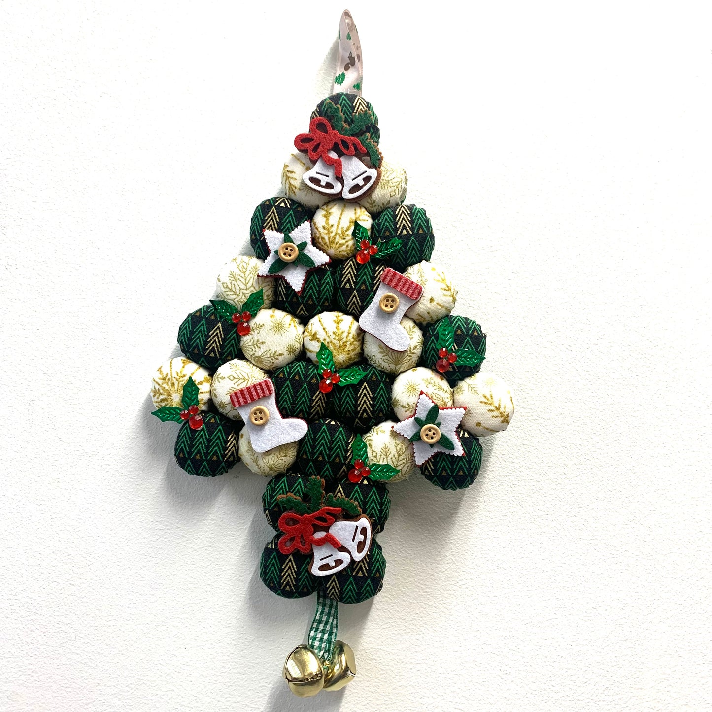 MAKIN' WHOOPEE- Small Bottle Top Christmas Tree Wall Hanging- Scandi Christmas