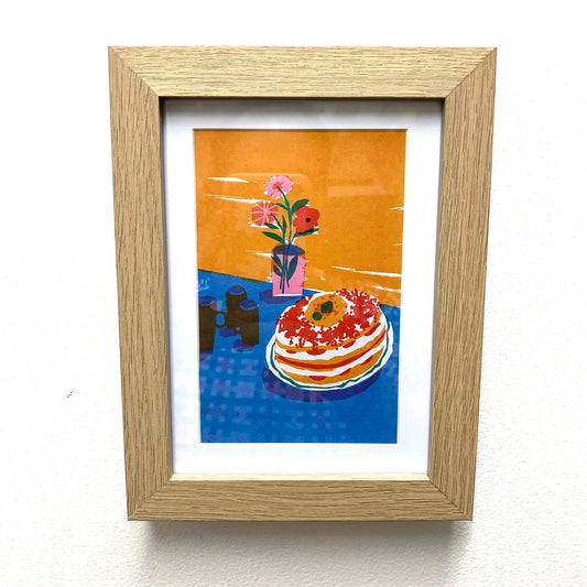 AHD PAPER CO- STILL LIFE WITH CAKE- Framed Image