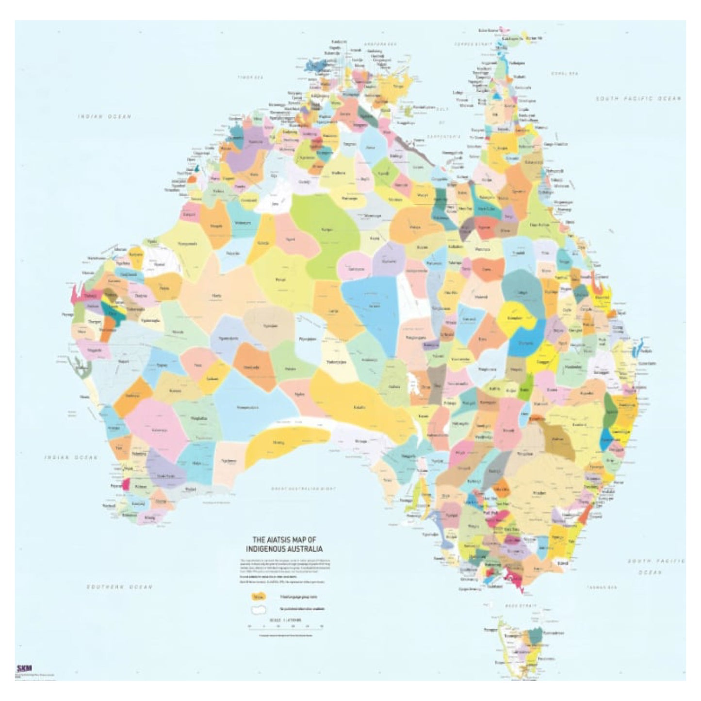 BOOKS & CO - A3 Indigenous Australia Map- Folded