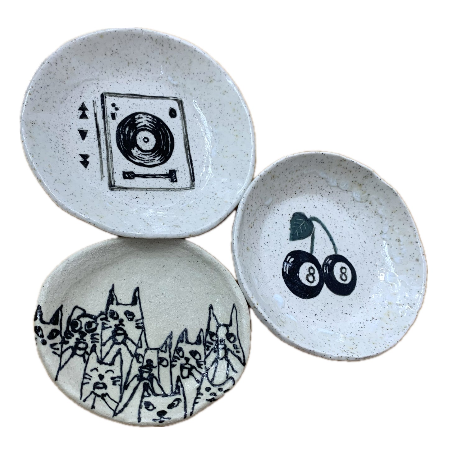 BELOVED POTTERY - Drawing Plate- Eight Ball Cherries