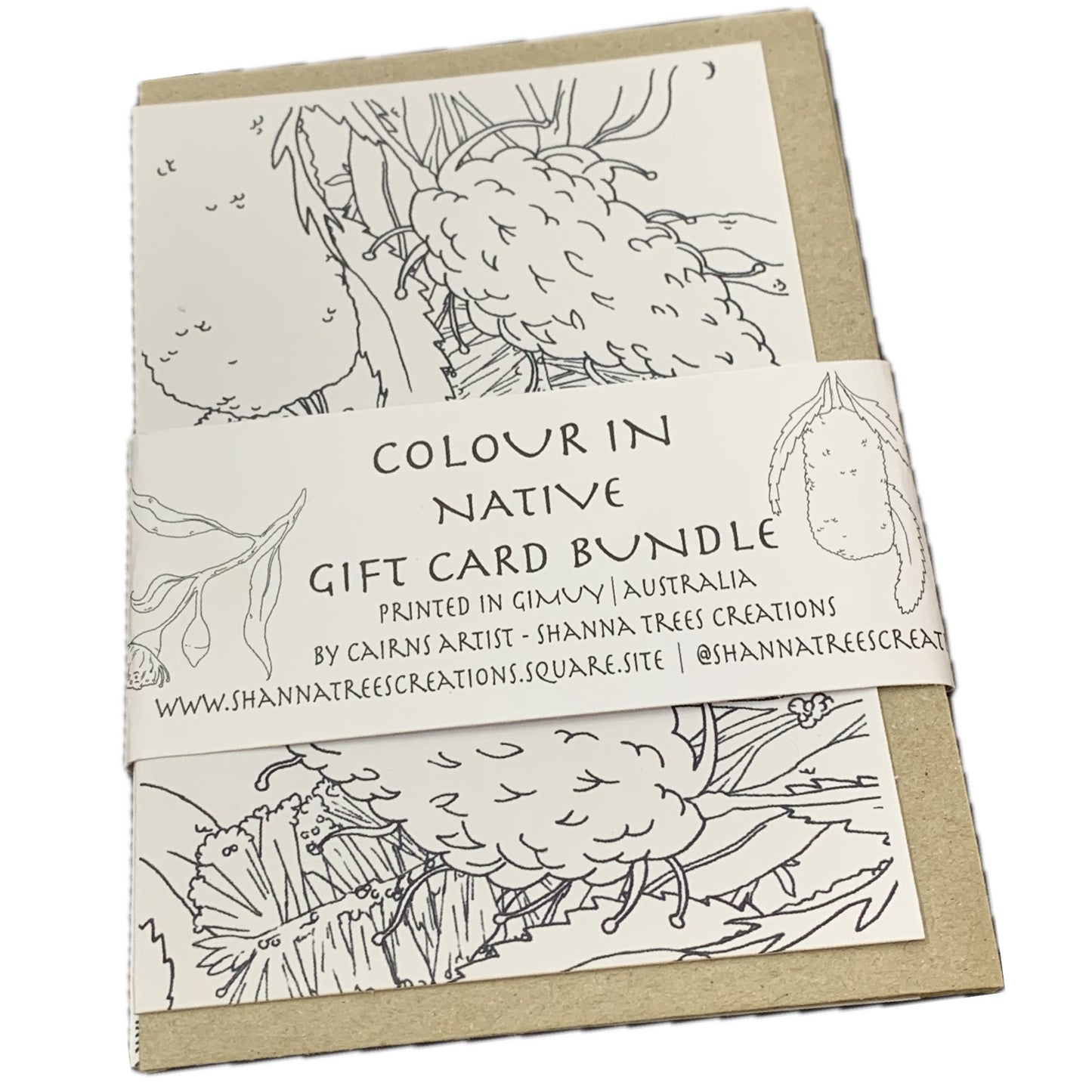 Shanna Trees Creations- "Colour Your Own" Greeting Cards- Set of 5