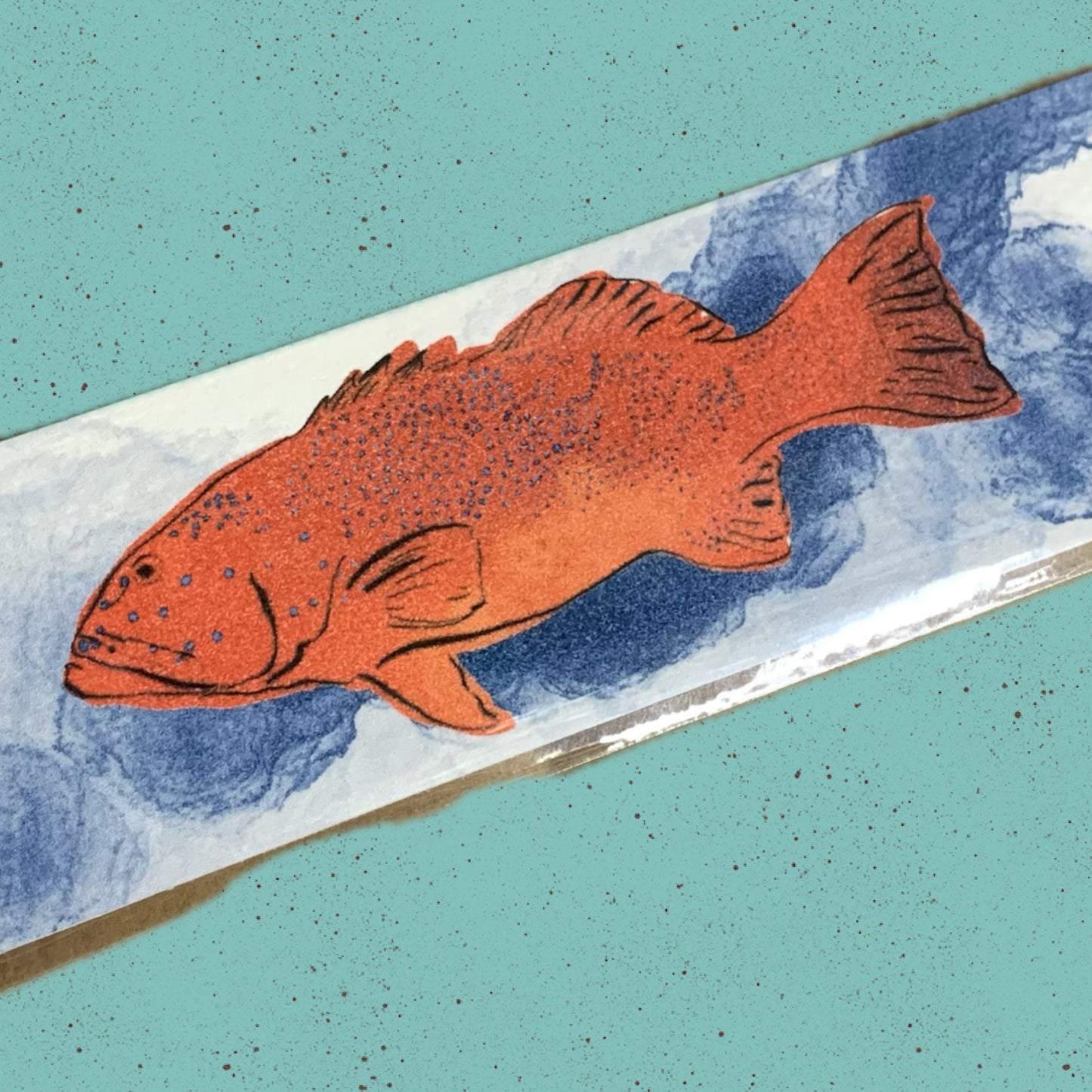 ESZTER'S CREATIONS- "Coral Trout" Bookmark- Textured Paper