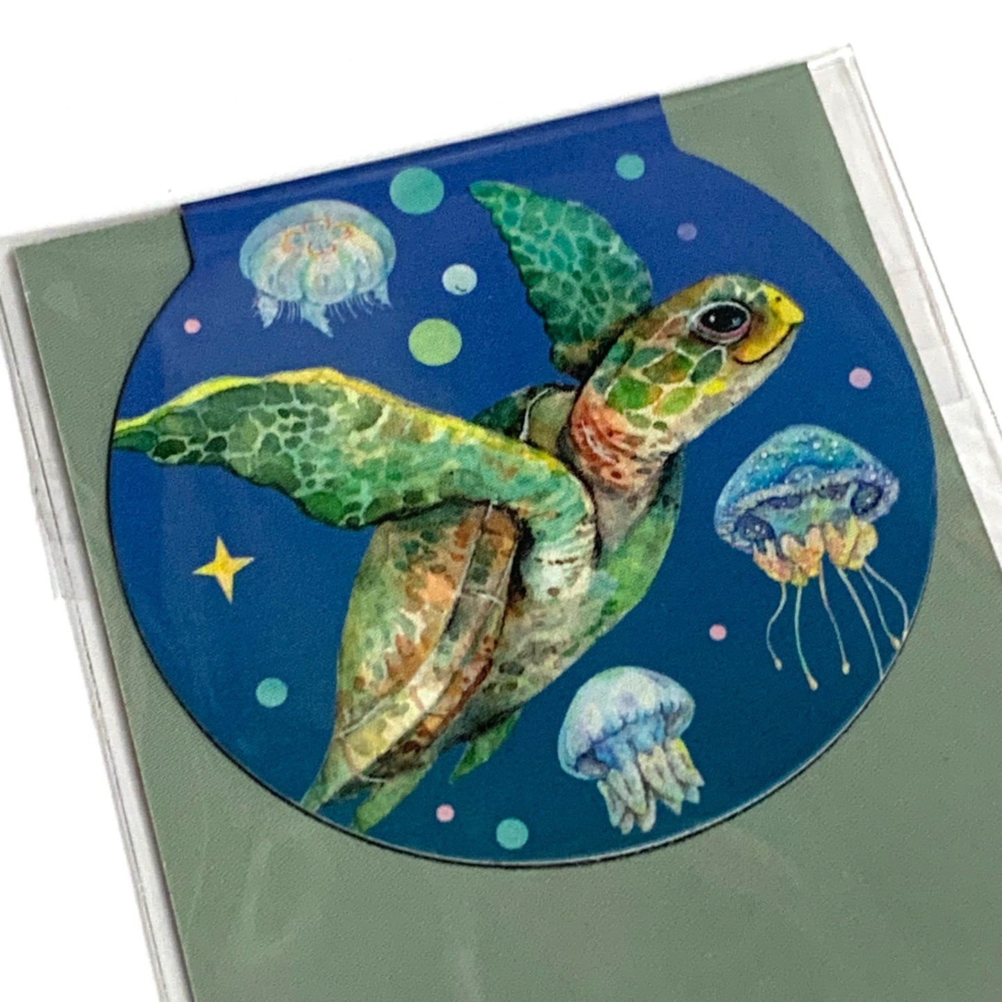 WATERCOLOURS BY CAT- Turtle- Australian Marine Animal Magnetic Bookmark