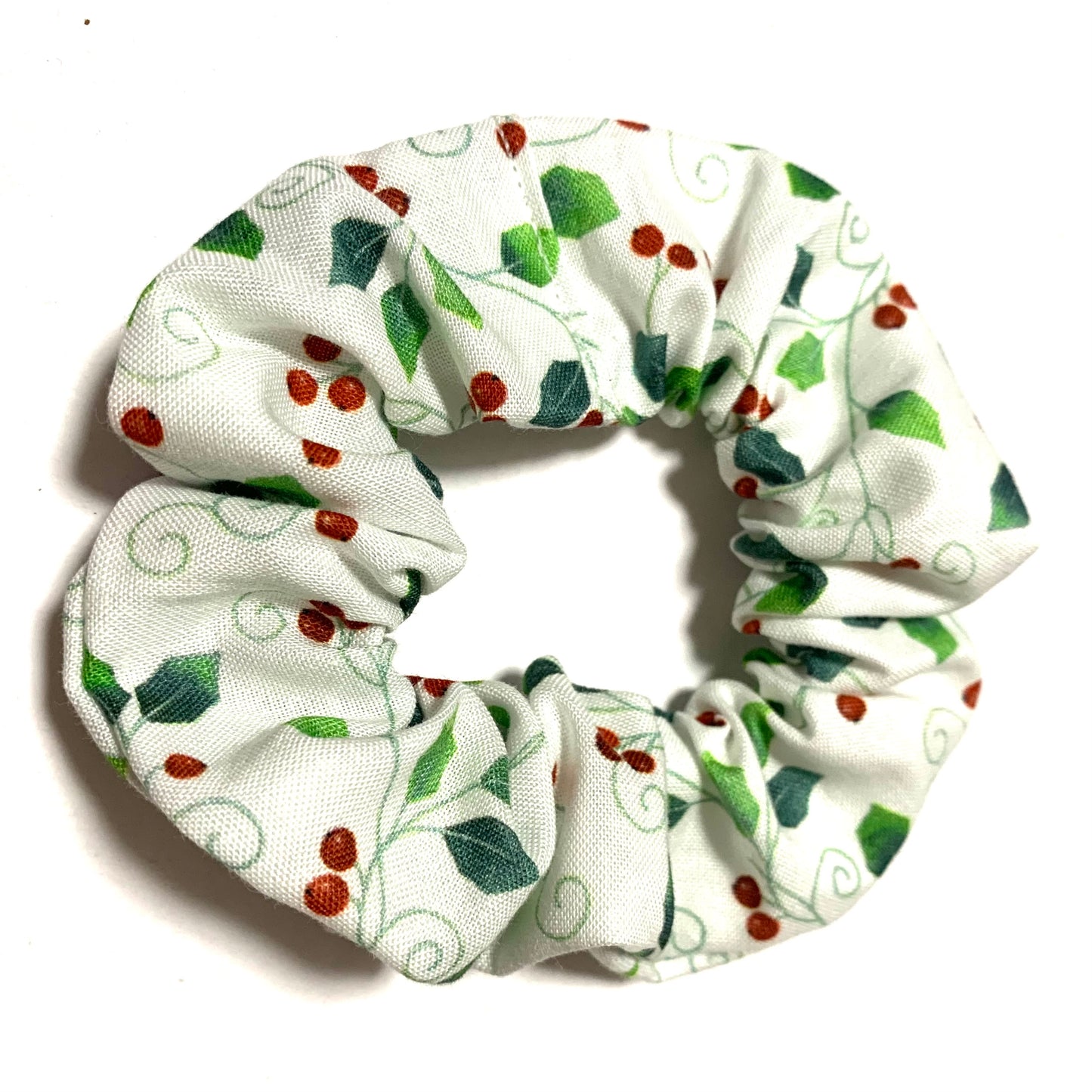 MUMMA WHOOPEE - Regular “White Holly”- Christmas SCRUNCHIES
