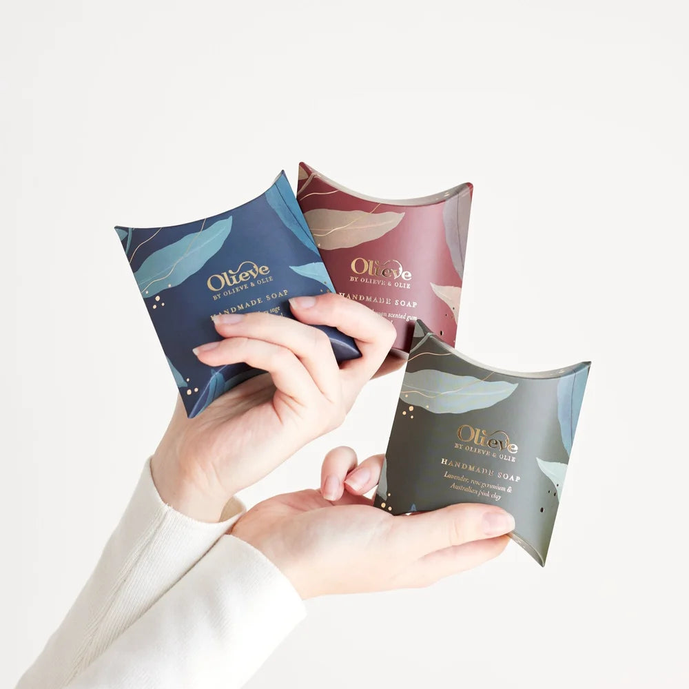 OLIEVE & OLIE- Christmas Gift Soap- Lavender, rose geranium and Australian pink clay