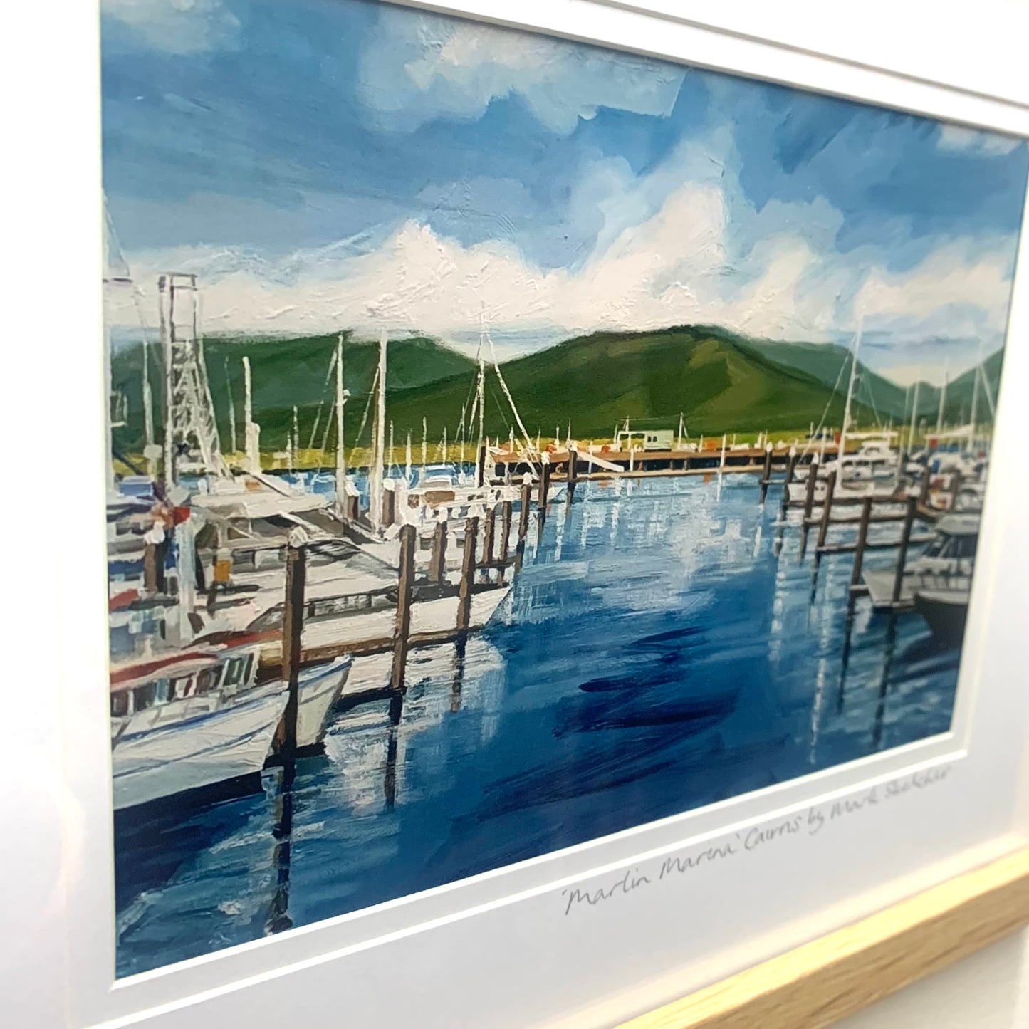 Mark Skelcher Artist - "Marlin Marina, Cairns"- Framed Artist Print