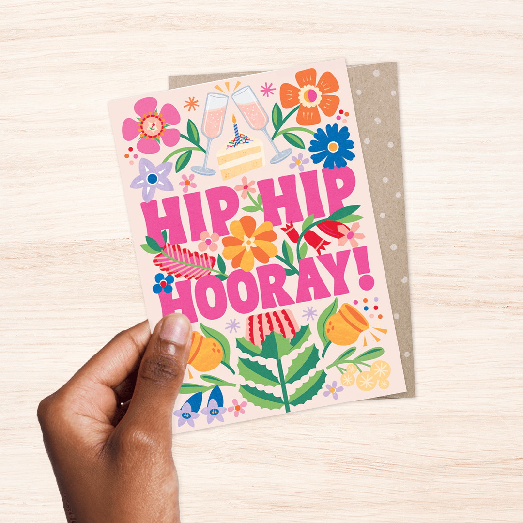 EARTH GREETINGS- Hip Hip Hooray! Card