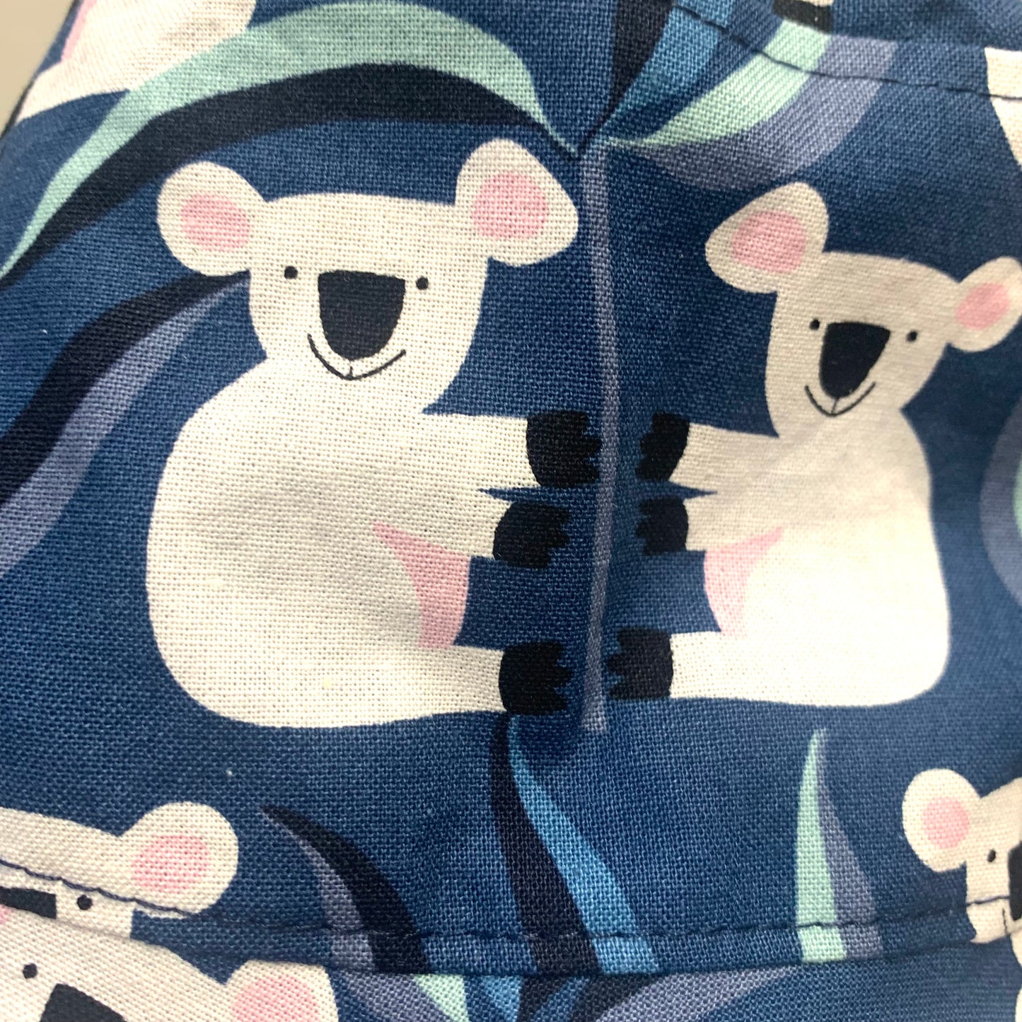 Teacups n Quilts - Navy Koalas Fabric Hat- Kids Size Small