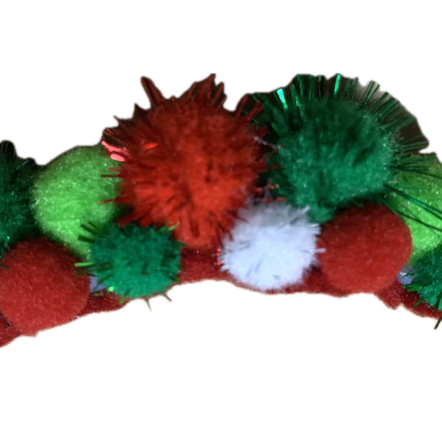 THIS BIRD HAS FLOWN- "RED, WHITE & GREENS ANTLER HEADBAND" MEDIUM CHRISTMAS HEADBAND