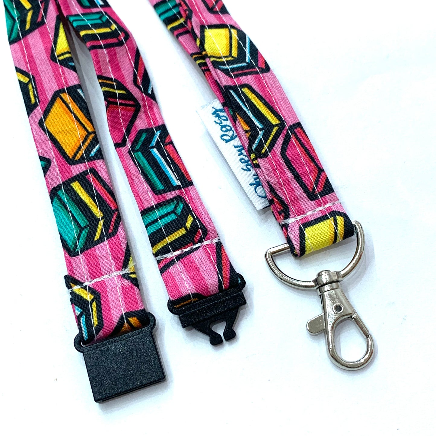 OH SEW ROSY: FABRIC LANYARD - Liquorice Allsorts