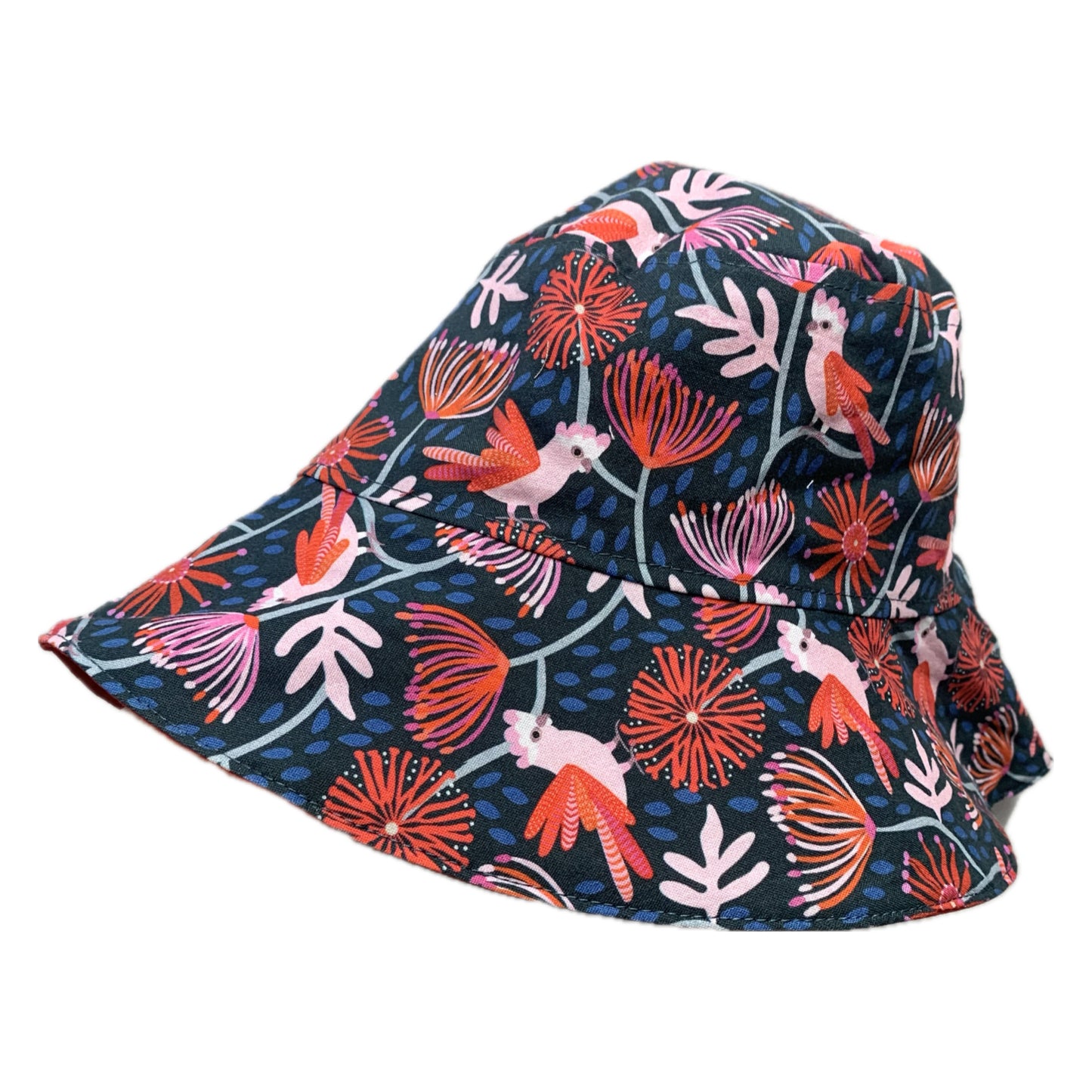 Teacups n Quilts- Galahs Fabric Hat- Adult Size
