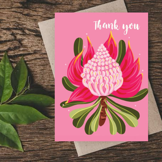 NUOVO - "THANK YOU PROTEA" by Emma Whitelaw- GREETING CARD