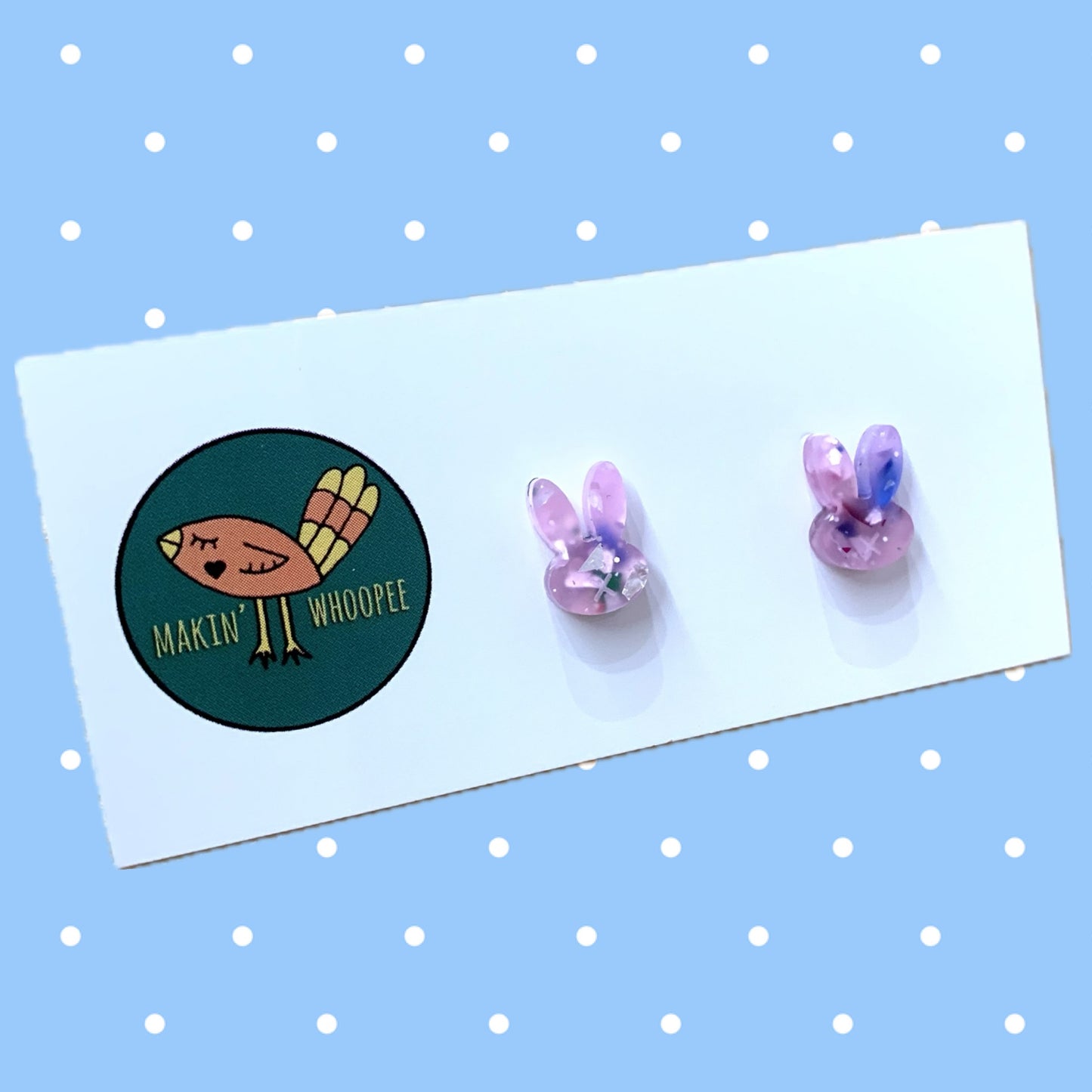 MAKIN' WHOOPEE - Ponk Confetti Little Bunny Studs