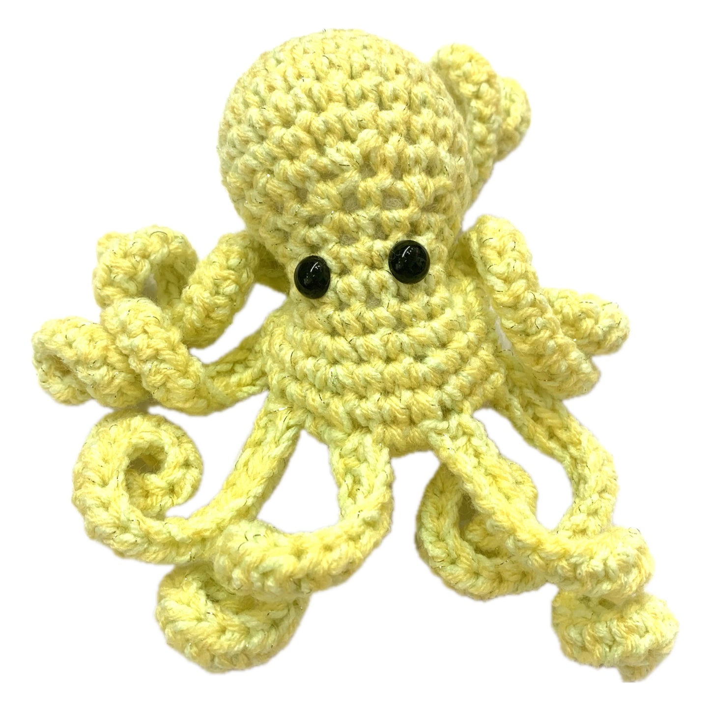 BEAKNITS- CROCHETED OCTOPUS - Light Yellow