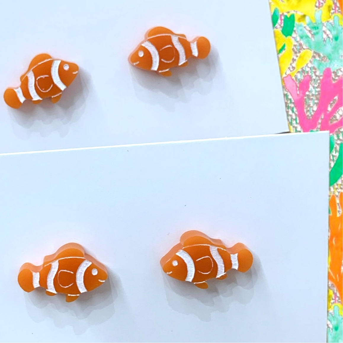 MAKIN' WHOOPEE - Clownfish Studs- Orange