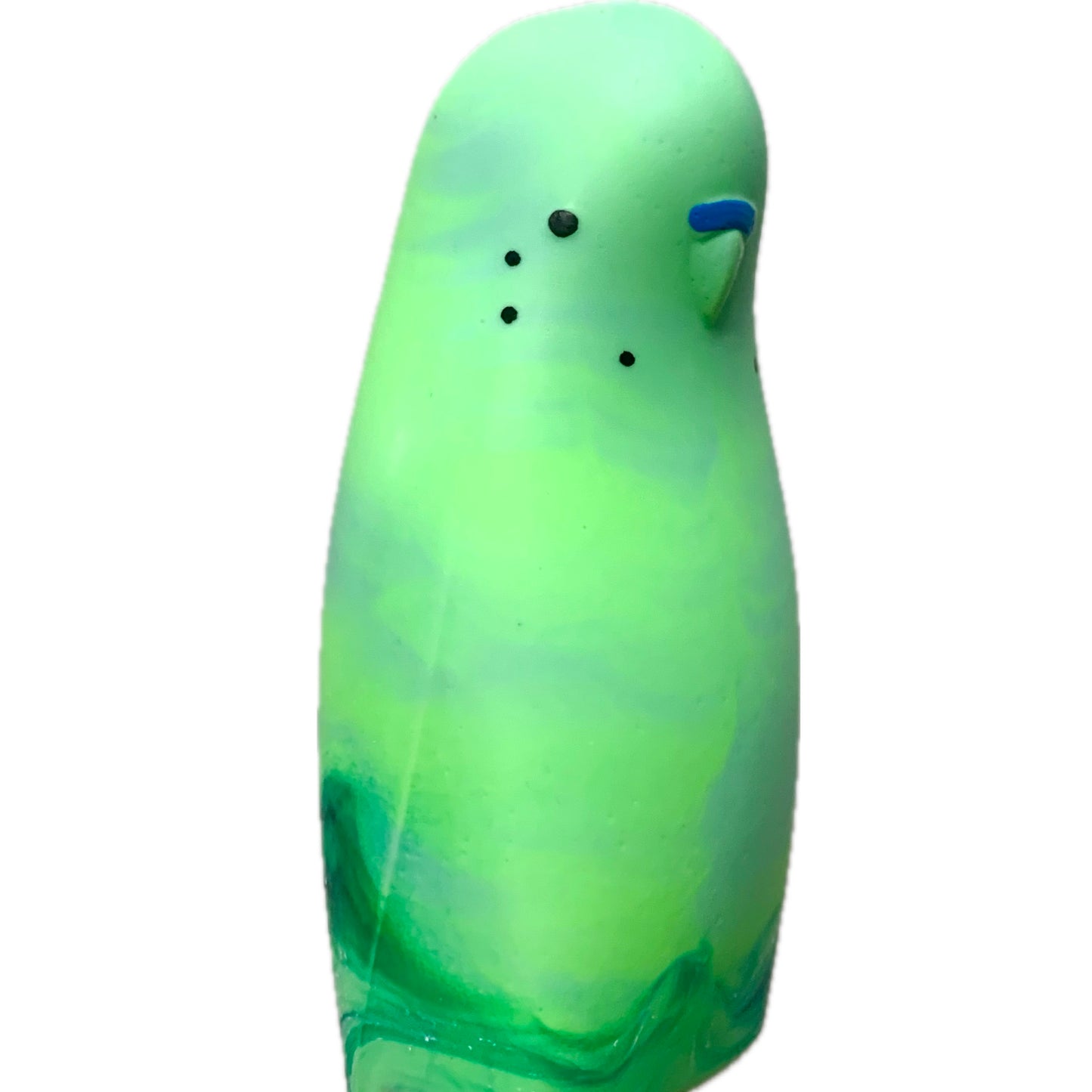 PETE CROMER - RESIN BUDGERIGAR #9 - Green Mojito Swirl