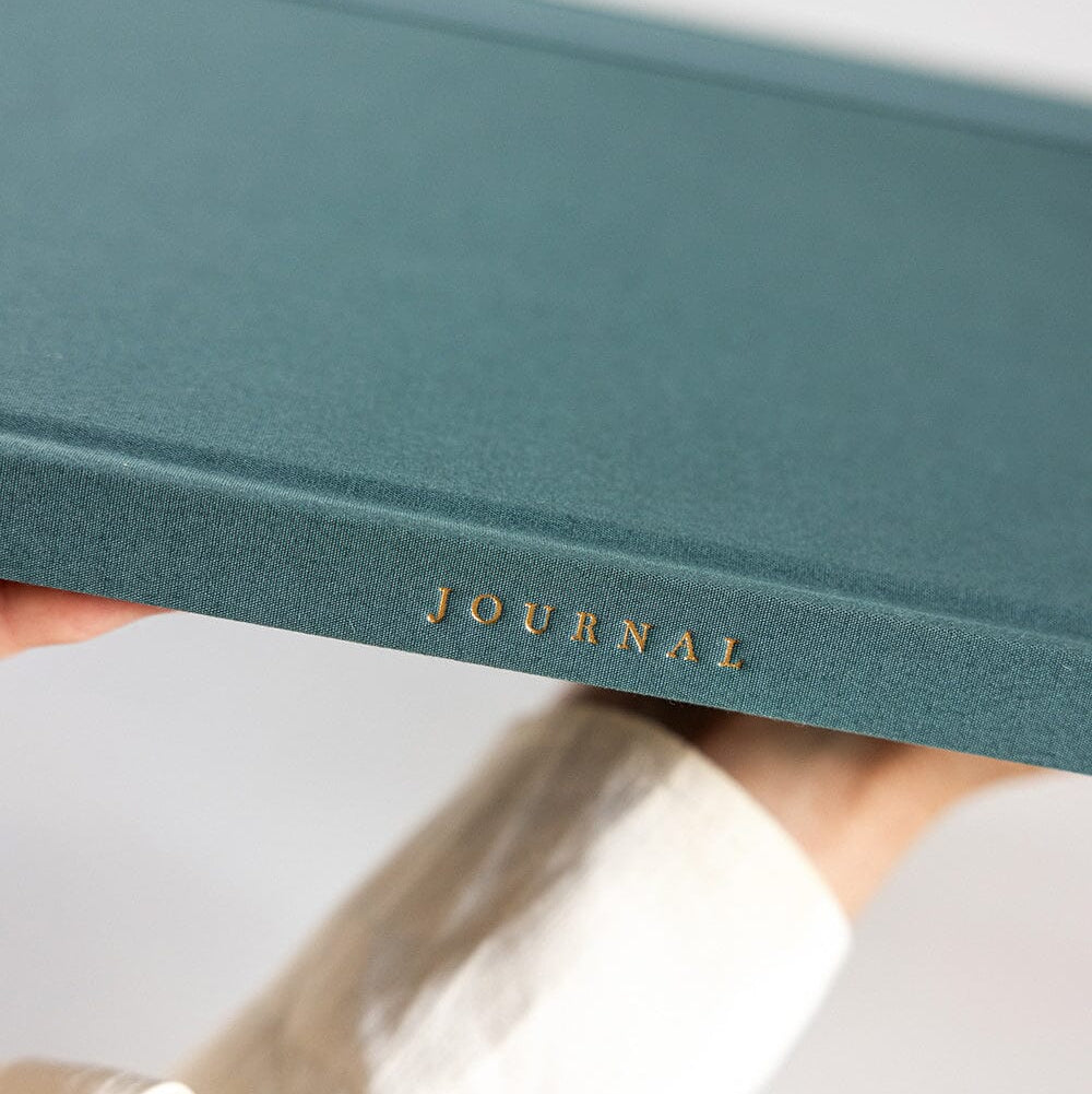 BESPOKE LETTERPRESS - Linen Bound Art Sketch Journal - Meadow Blue
