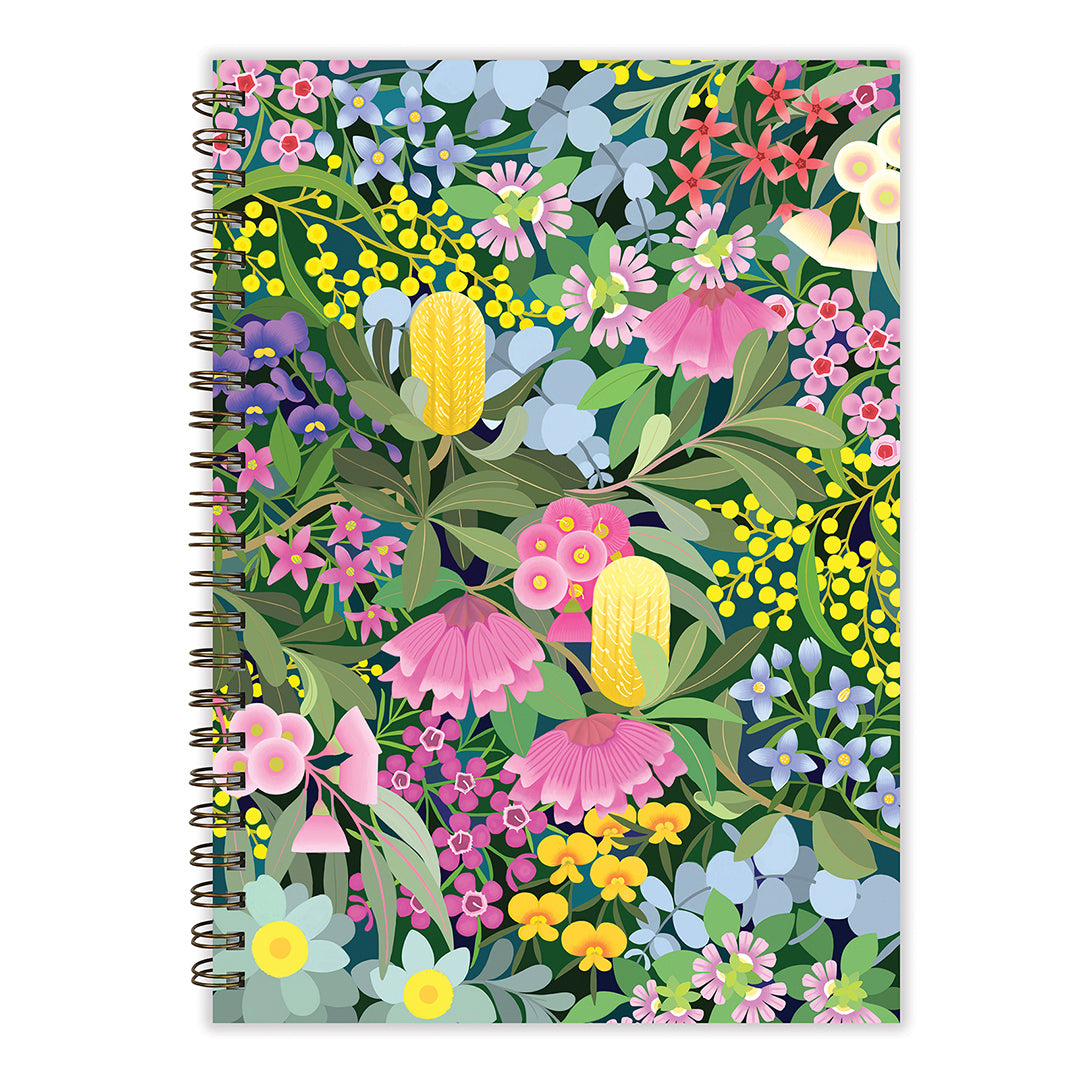 EARTH GREETINGS- A4 Blank Journal- Where Flowers Bloom Claire Ishino