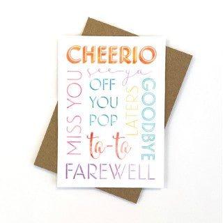 CANDLE BARK CREATIONS - CHEERIO - Farewell card