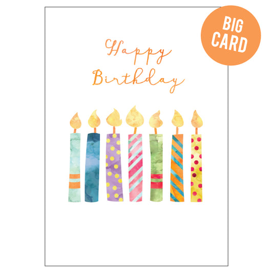 CANDLE BARK CREATIONS - BIRTHDAY CANDLES Jumbo Birthday Card