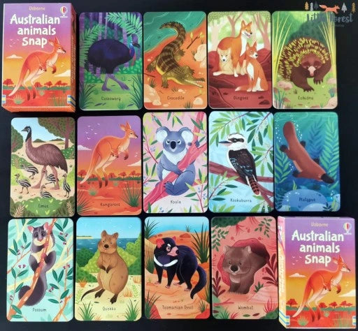 Australian Animals Snap Card Game
