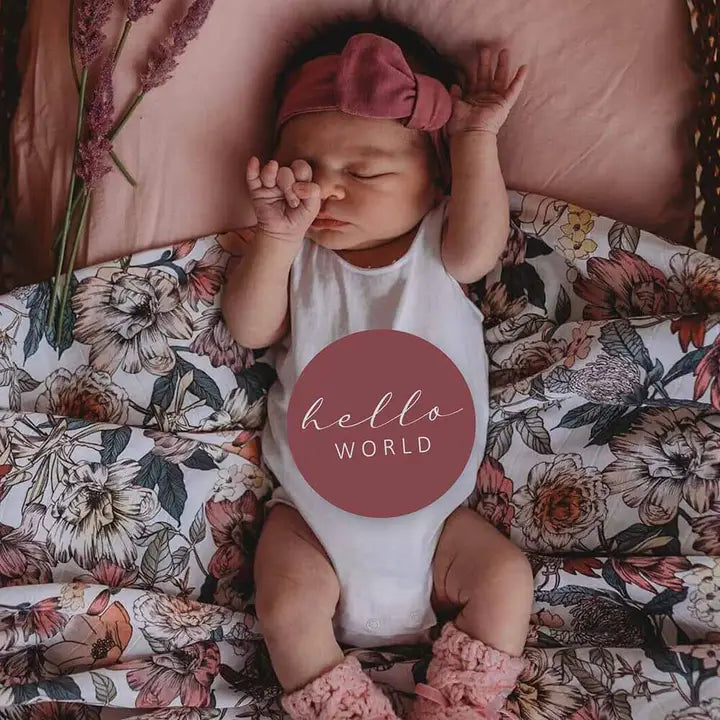 SNUGGLE HUNNY Australiana & Rust Reversible Milestone Cards