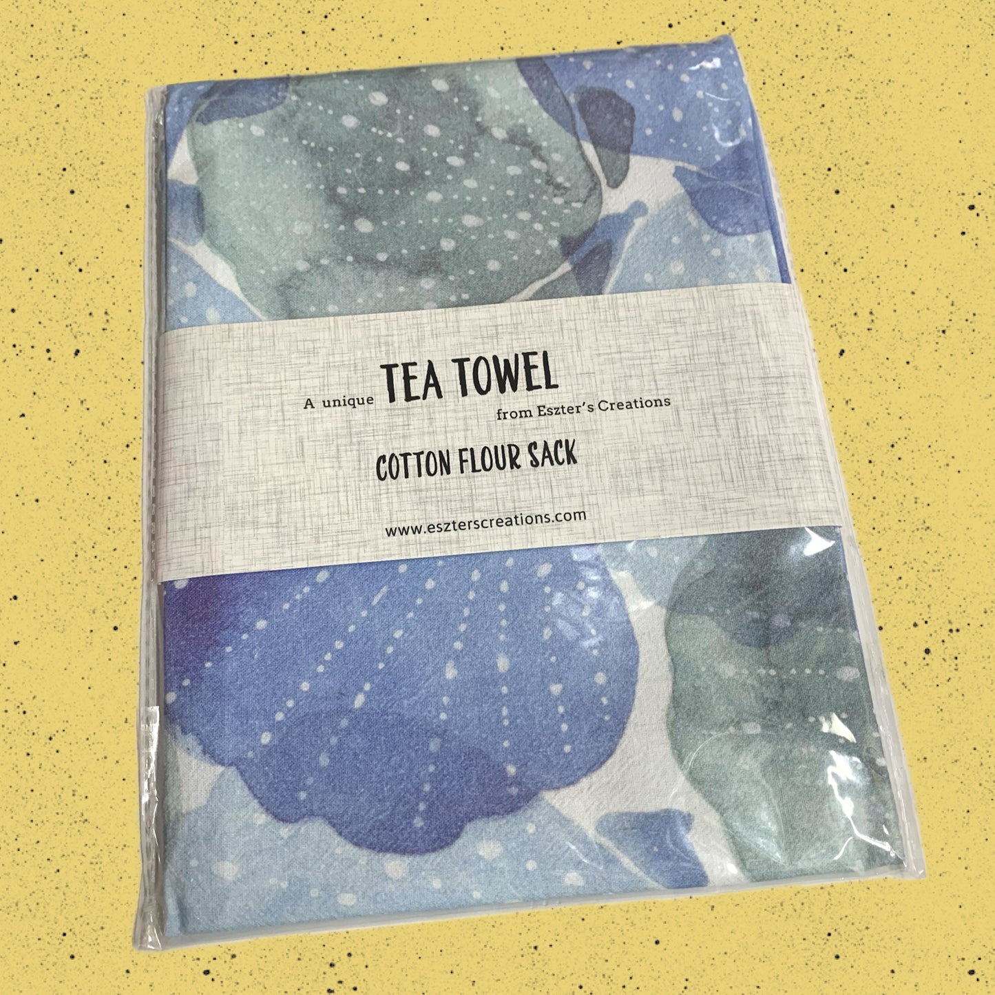 ESZTER'S CREATIONS - "Watercolour Shells"- Tea Towel
