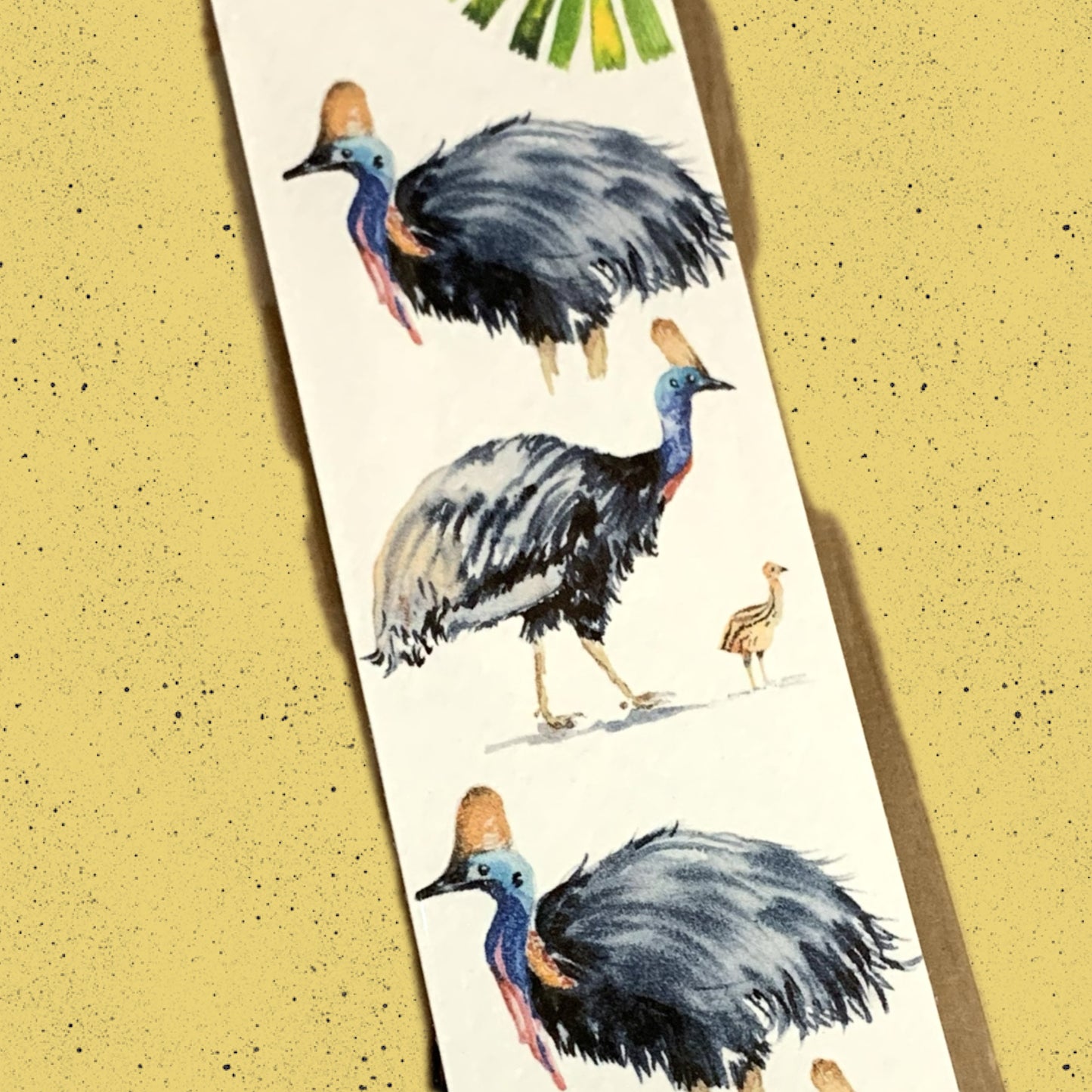 ESZTER'S CREATIONS- "Cassowary" Bookmark- Textured Paper