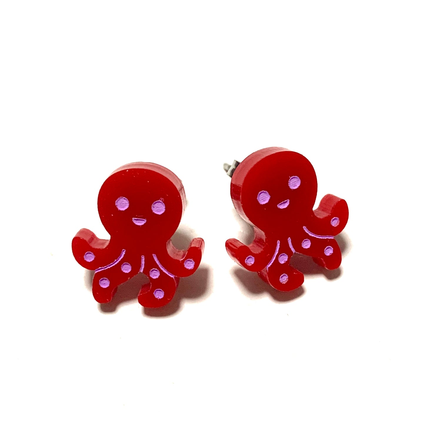 MAKIN' WHOOPEE - Octopus Studs- Red
