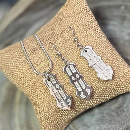 MOLLY MADE- "MacIntosh" Cutlery Pendant Necklace & Earring Set