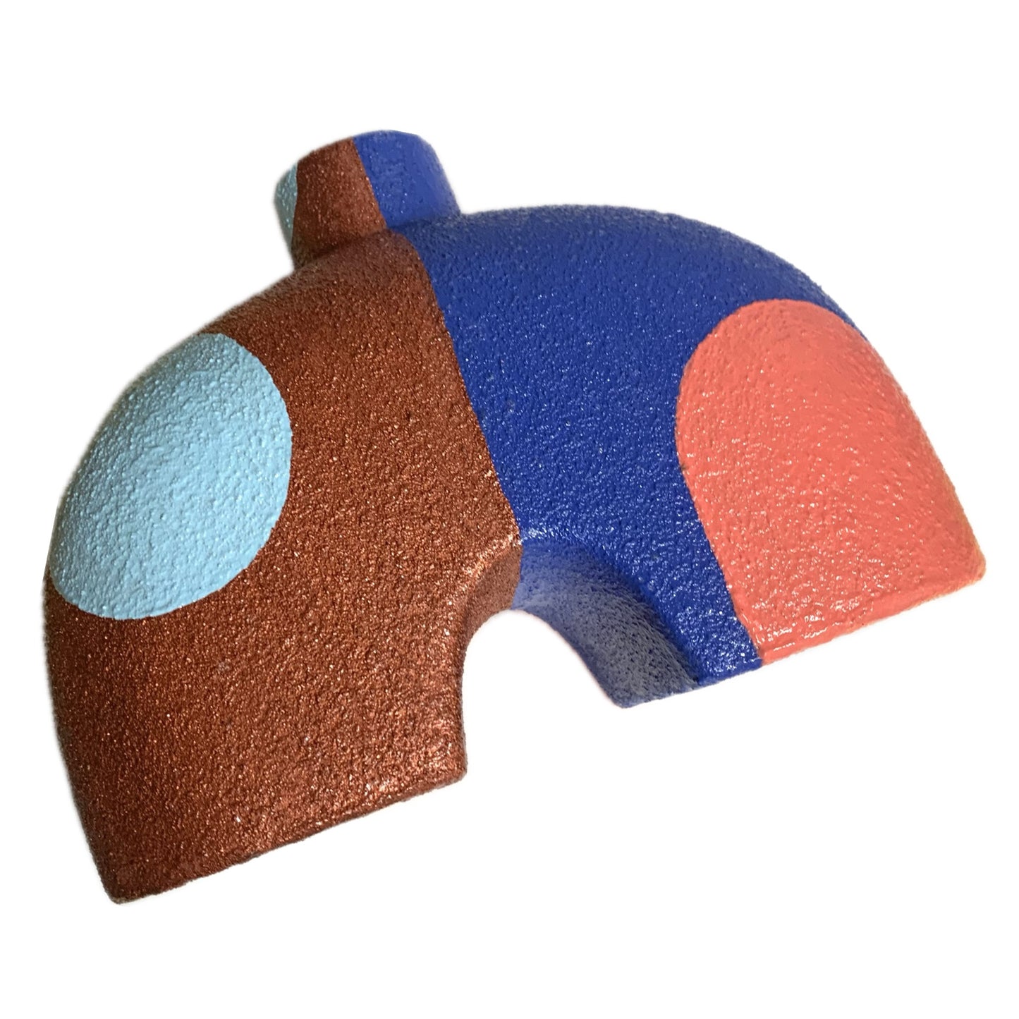 MAKIN' WHOOPEE - Arched Halfer Vase- Peach & Blue