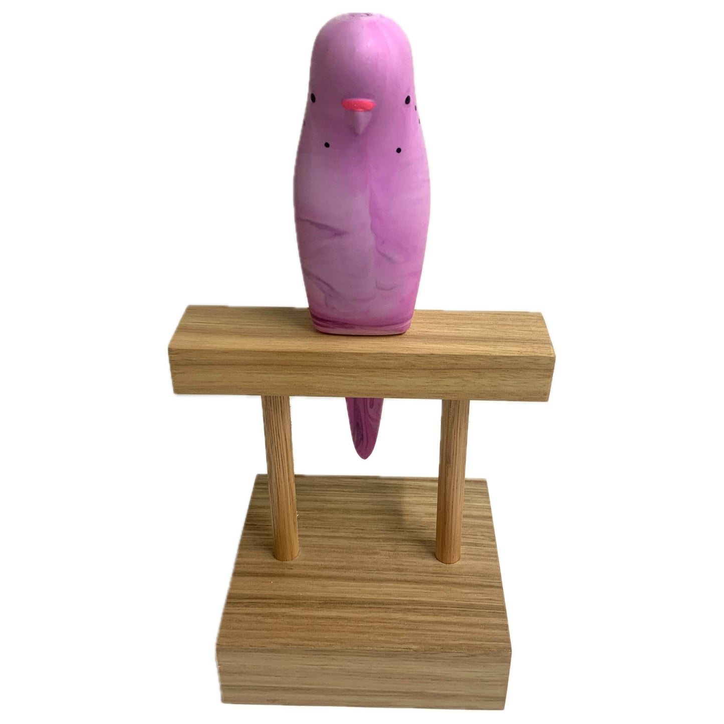 PETE CROMER - RESIN BUDGERIGAR #8 - Boysenberry Swirl