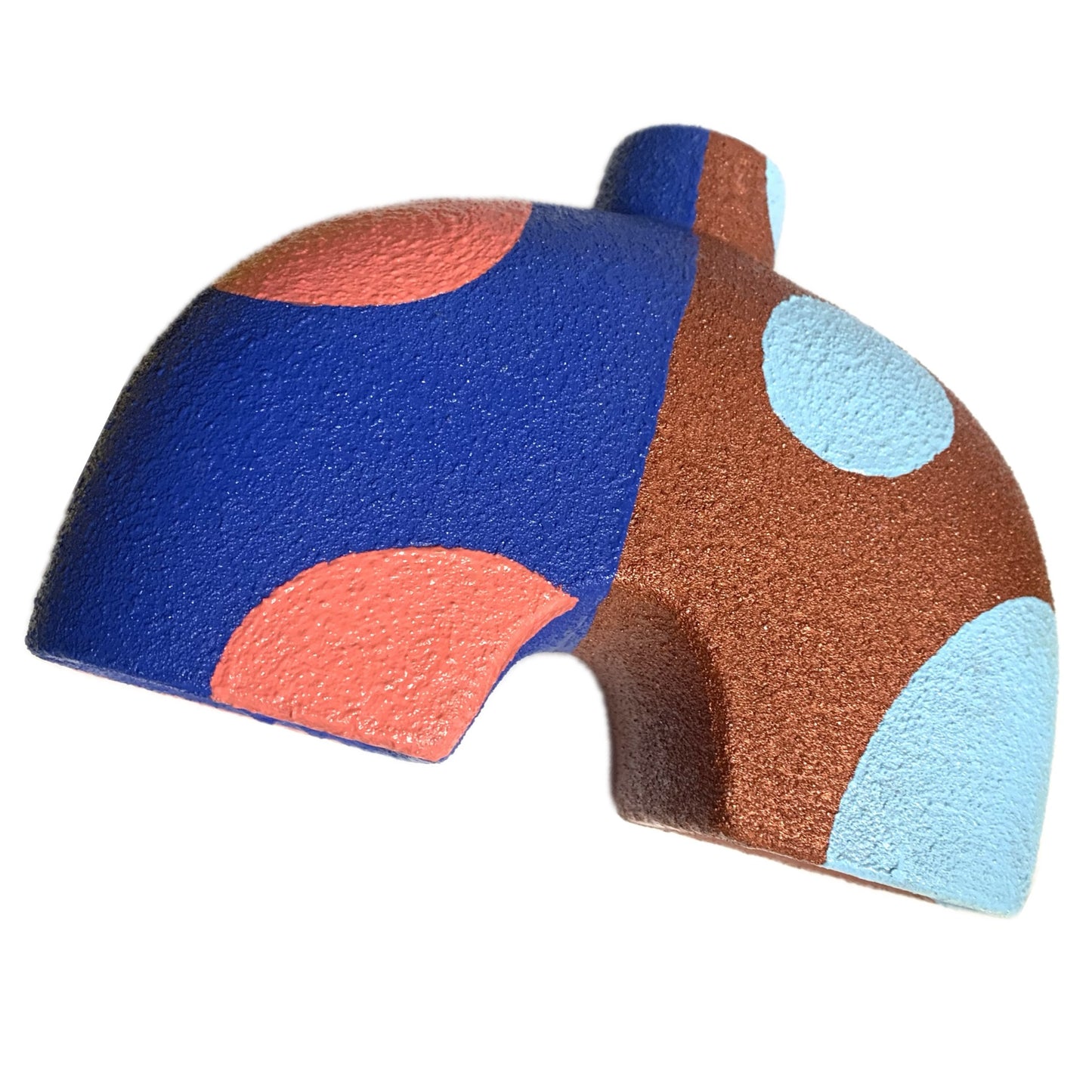 MAKIN' WHOOPEE - Arched Halfer Vase- Peach & Blue