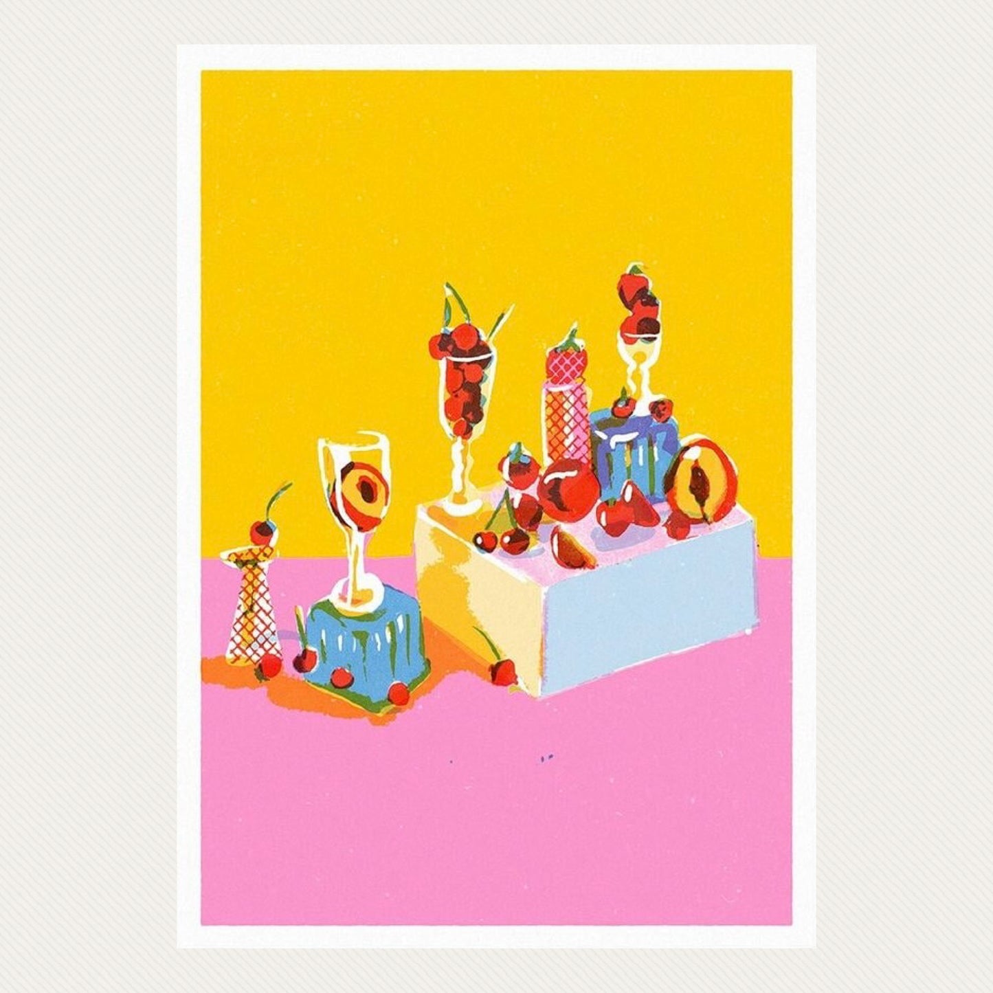 AHD PAPER CO- STILL LIFE WITH FRUIT- Framed Image