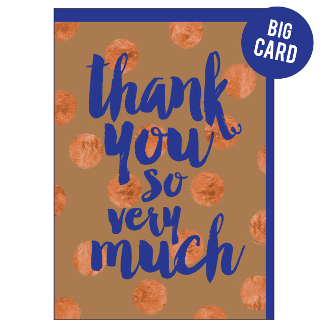 CANDLE BARK CREATIONS - "THANK YOU VERY MUCH" Jumbo Card
