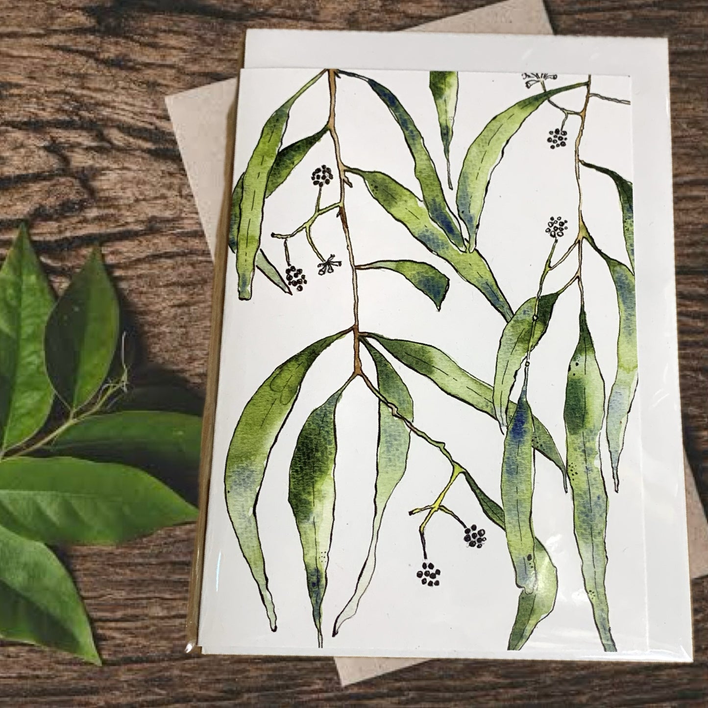 ESZTER'S CREATIONS- "Wattle"- Greeting Card
