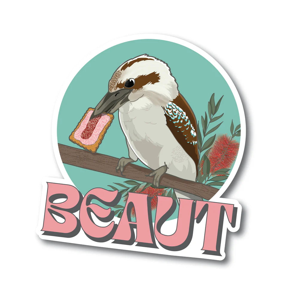 GREEN MINI CREATIVE- "Beaut" - Kookaburra Sticker