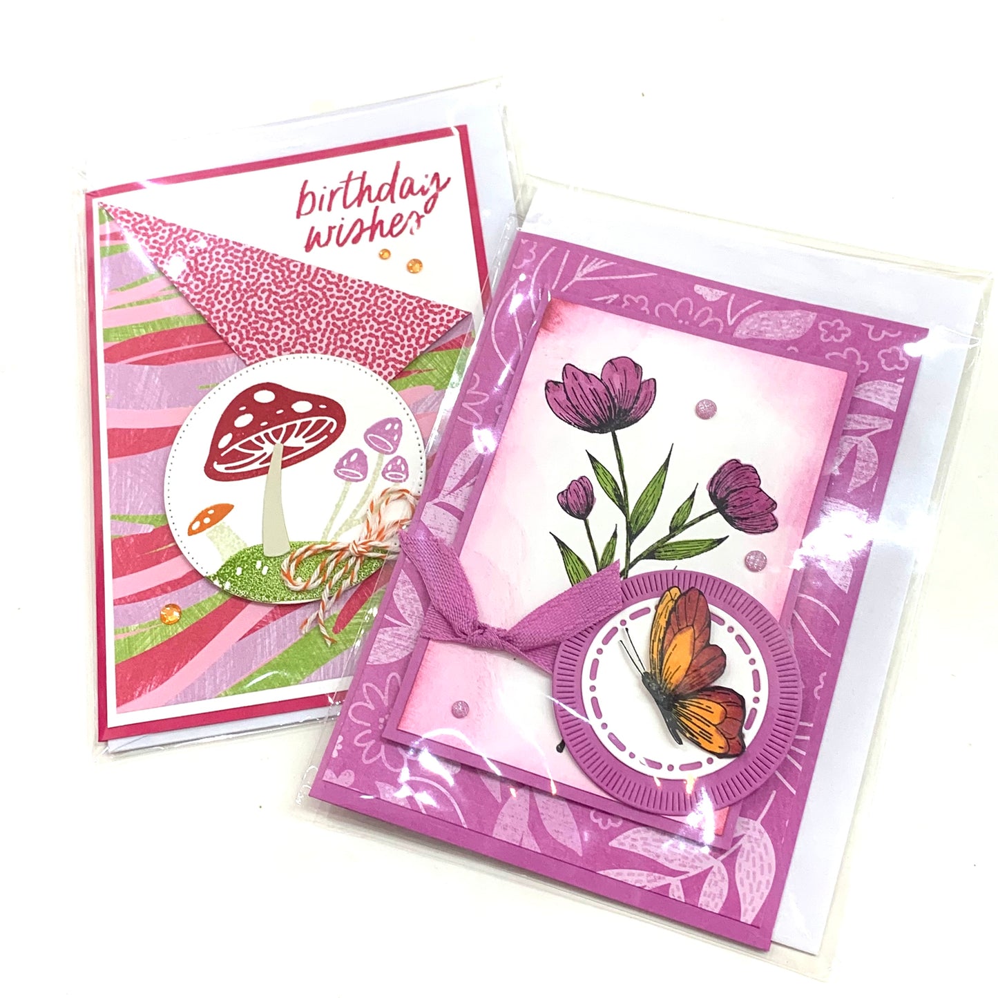 PAPER POSSUM- BIRTHDAY WISHES TOADSTOOL- HANDMADE CARD