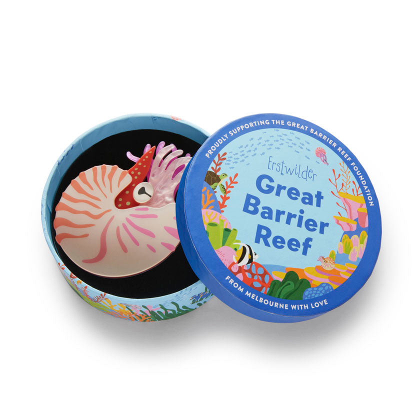 ERSTWILDER - "Chambered Nautilus" Brooch - GREAT BARRIER REEF COLLECTION