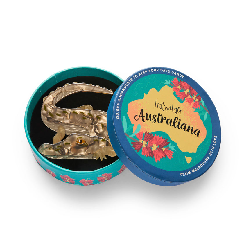 ERSTWILDER - "Crikey the Saltwater Crocodile" Brooch - AUSTRALIANA COLLECTION
