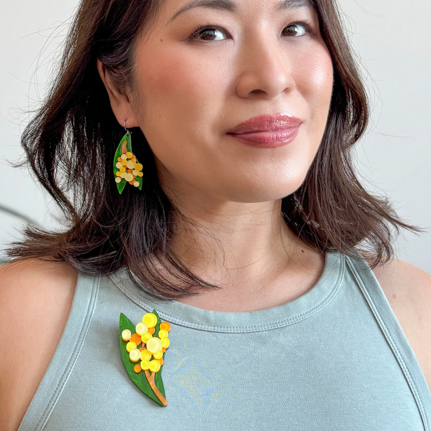 ERSTWILDER - "Golden Wattle" Brooch - AUSTRALIANA COLLECTION
