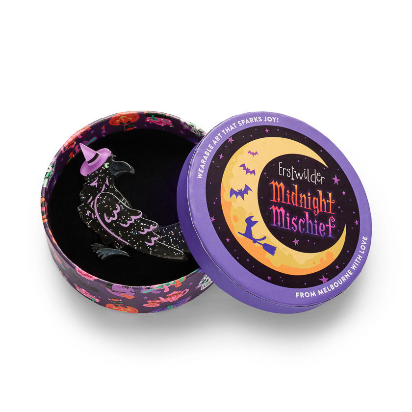 ERSTWILDER - "Flirt and Flutter" Brooch - Midnight Mischief