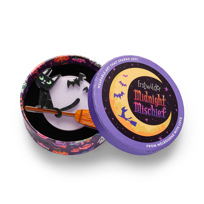 ERSTWILDER - "Familiar Flight" Brooch - Midnight Mischief