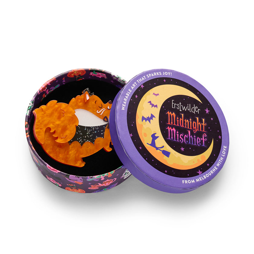 ERSTWILDER - "Count Barkula" Brooch - Midnight Mischief
