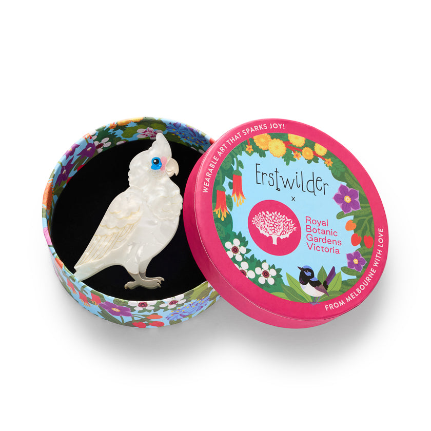 ERSTWILDER - "Little Corella" Brooch - ROYAL BOTANIC GARDENS VICTORIA