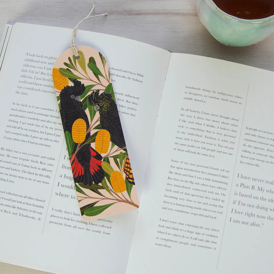 EARTH GREETINGS- Cockatoos & Banksia- Bookmark