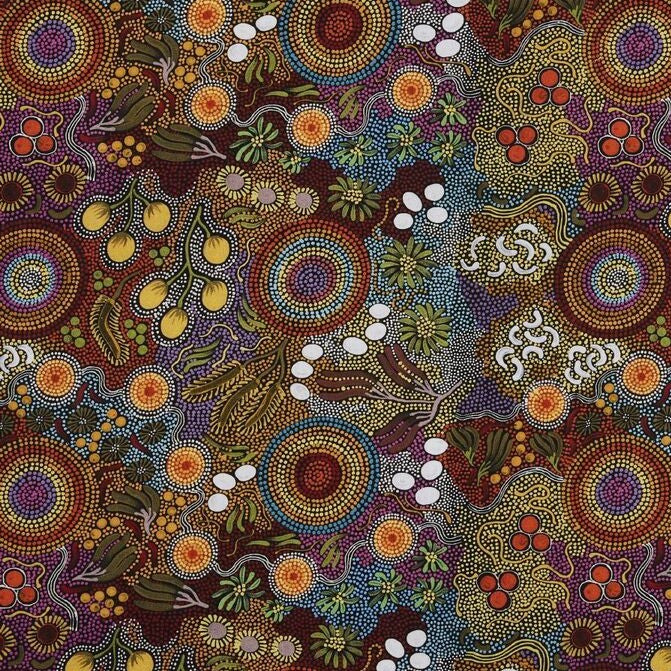 OH SEW ROSY: WIRE HEADBAND - Budgerigar Dreaming (Warlukurlangu Fabric)